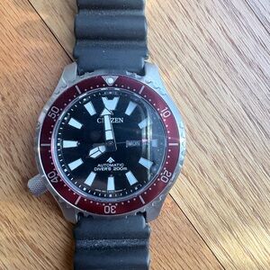 Citizen Red and Black Diver's Watch